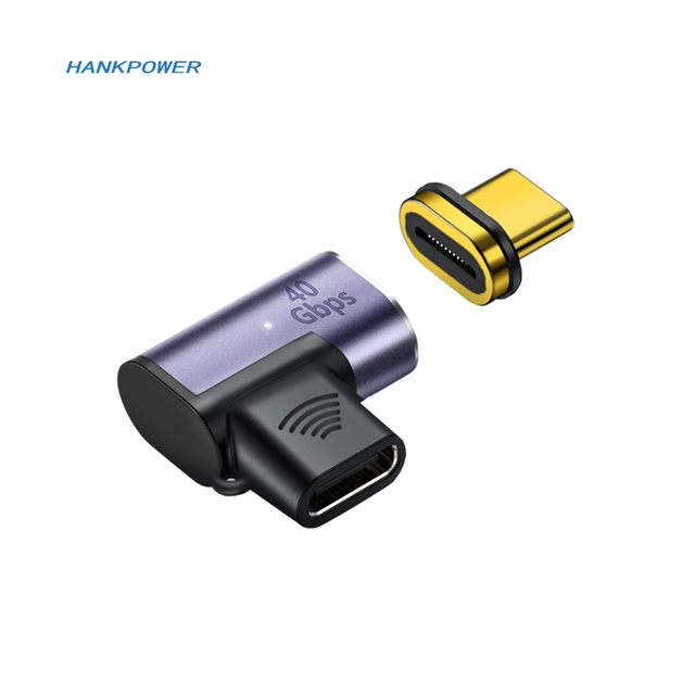 Right Angle USB4 OTG Type C Magnetic Adapter USB C PD 100W Fast Charging 40Gbps 8K 60Hz Magnetic Converter for Thunderbolt3