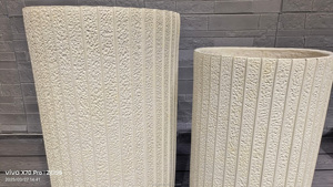 Jardinières en argile de fibre de haute qualité Pots de fleurs en gros prix usine <span class=keywords><strong>pour</strong></span> semer des plantes et la décoration de jardin - Product Image 6