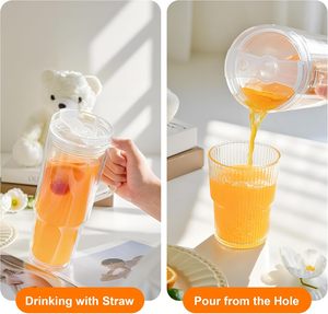 Hoa Kỳ Kho 40Oz Quả Cầu Tuyết Acrylic Tumbler Tái Sử Dụng Đôi Tường Nhựa Uống Ly Với Nắp Rõ Ràng Cho Đảng Cà Phê Bia - Product Image 5