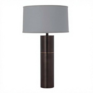 Lámpara de Escritorio Cilíndrica Negra con Interruptor en la Base para Decoración del Hogar, Dormitorio, Vestíbulo de Hotel, Habitación de Hotel - Product Image 1
