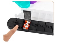 Boîte à pilules hebdomadaire JH Medibox grande capacité (7 jours) – Organisateur de voyage efficace pour la gestion des médicaments – Étui de rangement pratique pour pilules