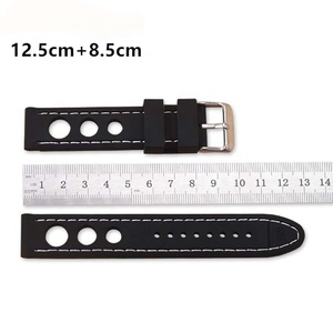 Dây Đeo Đồng Hồ Silicon Cao Su Ba Lỗ Màu Đen 20/22/24Mm - Product Image 4