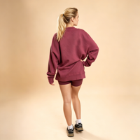 Sweat-shirt oversize à col montant pour femme et adolescente, coupe courte, manches longues, décontracté, hiver 2026