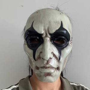 Masque facial complet en PVC pour Halloween, accessoire unique pour jeu de rôle d'enquête sur un meurtre, accessoire d'horreur pour mascarade et fête - Product Image 1
