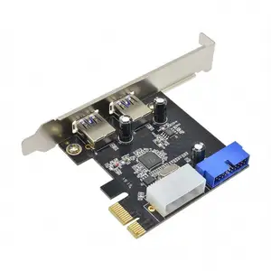 USB3 PCI एक्सप्रेस एडाप्टर PCI e से USB 3.0 20pin कनवर्टर कंट्रोलर PCIe 2 पोर्ट एडाप्टर USB3.0 PCI-e विस्तार कार्ड