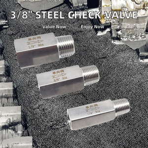 Vanne de retenue manuelle en acier inoxydable 304 de 3/8 po, filetage mâle NPT, haute pression, pour eau - Product Image 2