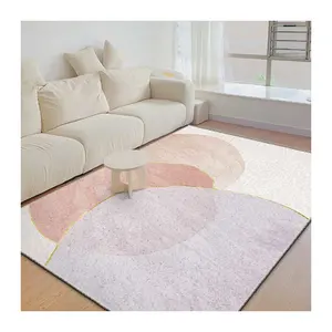 Tapete de sala de estar com estampa personalizada, tapete de poliéster com design moderno para sala de estar, quarto