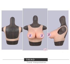 Prothèses mammaires artificielles de simulation pour cosplay, drag queen, homme à femme, réalistes, col rond, en silicone, faux seins, poitrine, bonnets B <span class=keywords><strong>C</strong></span> D E G - Product Image 2