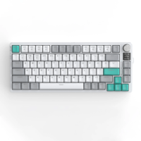 Clavier de jeu rechargeable USB avec écran TFT, bouton de volume, éclairage RGB, modes multiples (sans fil 2,4 GHz + BLE 5.0)
