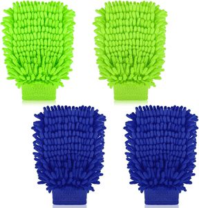 Guante de microfibra de chenilla para lavado de coches, grueso, de secado rápido, cuadrado, de color liso, para limpieza y detallado, buen precio - Product Image 1