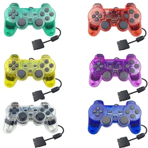 Manette filaire pour PS2 Clear Color Gaming Control Mando Manette pour PS2 Wired Joystick