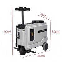 Valise scooter électrique sans air avec roues pleines, batterie au lithium amovible, capacité 30L, taille 20 pouces