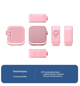 مكبر صوت محمول BT2505 مقاوم للماء IPX4 بتقنية البلوتوث V6.0، 360 درجة °   مكبر صوت ستيريو صغير بسعة 800 مللي أمبير مع شحن سريع من نوع C وميكروفون مدمج - Product Image 6