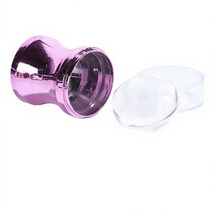 Kit de tamponnage pour ongles double 3,8 cm, tampon en silicone effet gelée, racloir en plastique, ensemble portable de transfert d'images pour DIY Nail Art et manucure en salon - Product Image 4
