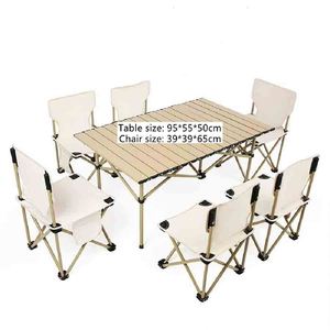 Ensemble table et chaises pliantes et rétractables multifonctionnelles pour barbecue extérieur, camping, gym et pique-nique - Product Image 2