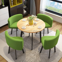 Tables et chaises rondes de restaurant, design moderne en bois pour café, hôtel, hôpital et école