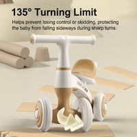 Expédition directe d'usine, jouets pour enfants, trottinette à quatre roues en plastique pour l'extérieur avec siège, 1-3 ans, charge maximale 50 kg