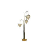Supports de chemin de mariage en cristal à 3 têtes, piliers, guide de route, lumières LED pour la décoration de mariage, de fête et d'événements