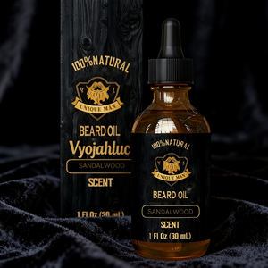 Fabrika 100% doğal özelleştirmek sandal organik erkekler sakal yağı özel etiket şişeleri sakal uzatma yağ sakal yağı - Product Image 4