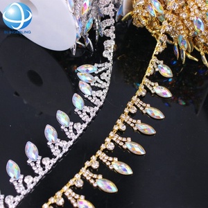 Prix de gros, garnitures en acrylique plaquées or et argent avec strass, rouleau pour vêtements, sacs, chapeaux, artisanat, textiles de maison, accessoires décoratifs - Product Image 4
