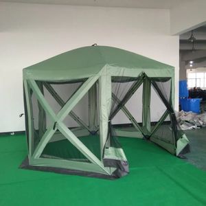 Tente de camping familiale à ouverture automatique rapide à 6 côtés, <span class=keywords><strong>1</strong></span> porte, pour 6 à 8 personnes, utilisation en extérieur, avec polyester 300D - Product Image 3