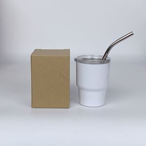 Gobelet de voyage isotherme à double paroi en acier inoxydable de 2 oz pour expresso, avec couvercle et paille, design multicolore et mignon - Product Image 3