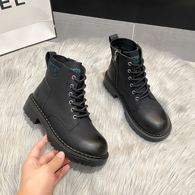 Hot Selling Real leather boots British women's shoes versatile thin for women boots winter boots for women