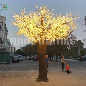 Vendita calda street park giardino paesaggio decorativo verde led albero di fiori di ciliegio artificiale - Product Image 4