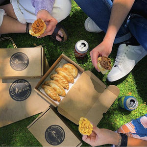 Özel Logo Takeaway Empanada oluklu kutu ile Dip fincan bölücü Cajas Empaques Para Empanada tutucu Wrap Latin hamur - Product Image 5