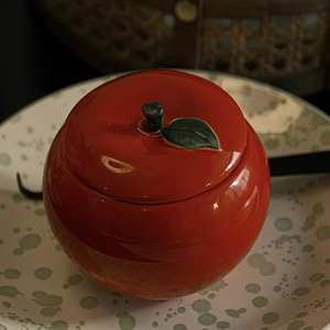 <strong>Red</strong> Luxury Apple Shaped Aromatherapy <strong>Candle</strong> Scented Container Custom Logo Ceramic Jars for Christmas Gifts Soy Wax <strong>Candles</strong> - Product Image 6