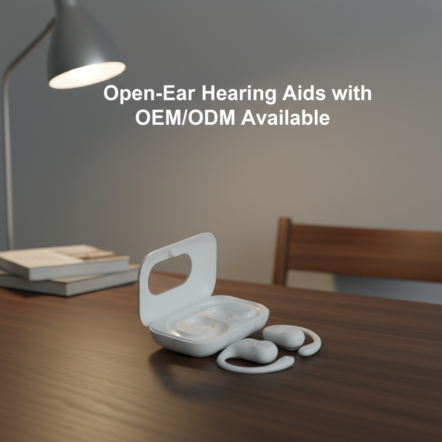 Private Label Premium Quality Open-Ear OTC 16-Channel Air Conduction Hearing Aids with for & APP Control for Clinic Use