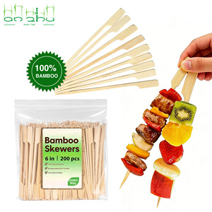 100 Palillos de Bambú para <span class=keywords><strong>Sushi</strong></span>, Forma de Paleta, Ecológicos, para Exhibición de Alimentos, Aperitivos para Fiestas y Cocina al Aire Libre - Product Image 2