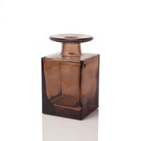 Vente en gros de flacons de parfum rectangulaires diffuseurs d'arômes en verre coloré flacons vides diffuseurs en verre rechargeables
