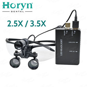 مكبر أسنان من الألومنيوم بقوة 5 واط مع تركيز تلقائي وإضاءة مكبرة للأسنان مع عدسة مكبرة ثنائية العينين ممتدة لأطباء الأسنان - Product Image 4
