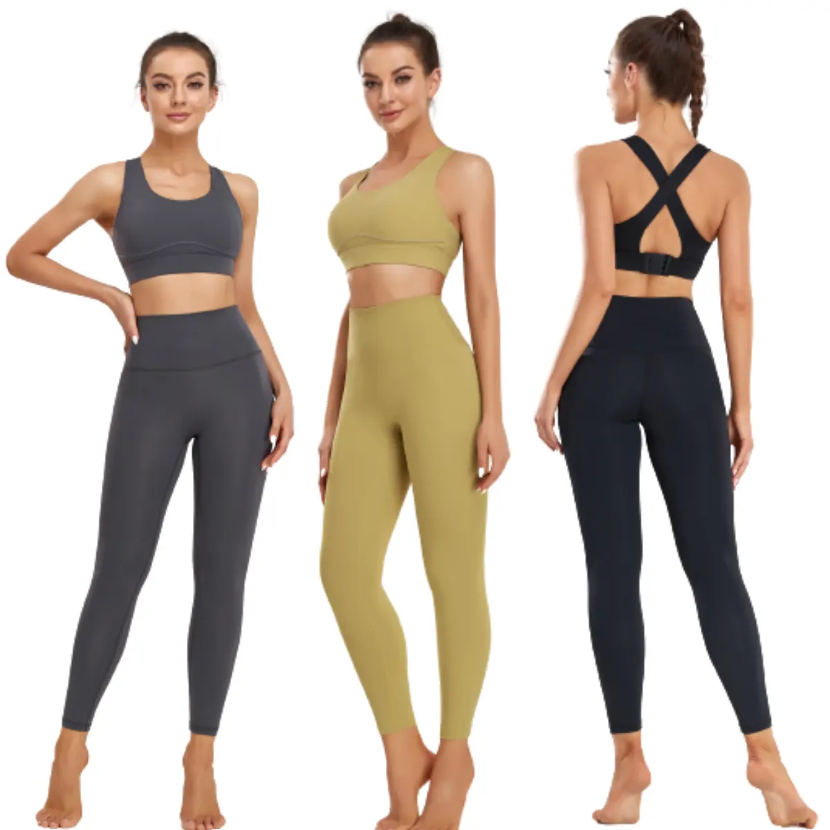 Ropa Deportiva de talla grande para mujer, Conjunto de sujetador para gimnasio, correr, yoga, novedad, personalizado