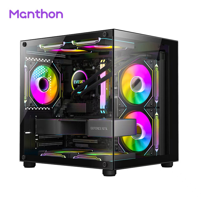 Factory Custom White PC Case Chassis M-ATX Gaming CPU Cabinet USB3.0 Gaming Computer Cases & Towers With Rgb Fans Water Cooling