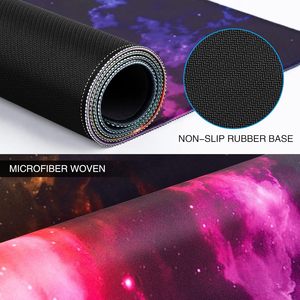 Tapis de souris XXL surdimensionné à motif floral personnalisé, imperméable, antidérapant, avec bordure renforcée - Product Image 3