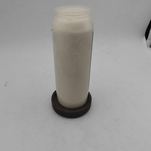 Candela di preghiera bianca di 9 giorni in vaso di plastica memoria candela tomba e candele funebri per la veglia commemorativa religiosa e di emergenza - Product Image 3