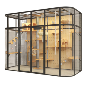 Maison d'activités pratique à roulettes avec panneaux transparents à vue complète et plateforme multi-niveaux - Product Image 3