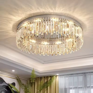 <span class=keywords><strong>Plafonnier</strong></span> LED rond élégant en cristal K9, lustre moderne pour salon et chambre, lampe encastrée à intensité variable - Product Image 3