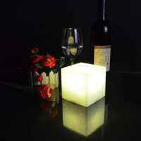 Barre lumineuse LED RGB Cube, veilleuse de table moderne, rechargeable, tactile/télécommande sans fil, taille personnalisable, pour usage commercial extérieur, hôtels, caves à vin