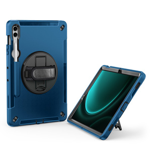 Étui <span class=keywords><strong>portable</strong></span> pour tablette <span class=keywords><strong>Samsung</strong></span> Tab <span class=keywords><strong>S9</strong></span> FE <span class=keywords><strong>Plus</strong></span> 12,4 pouces SM-X616 avec support rotatif à 360°, réglable et sangle résistante à la transpiration - Product Image 1