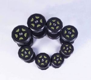 Black Cast Iron <b>Adjustable</b> Hexagonal <b>Dumbbells</b> Metal Handles 5-115lb <b>Set</b>-Durable Waterproof Unisex Arm Workout Equipment USA - Product Image 5
