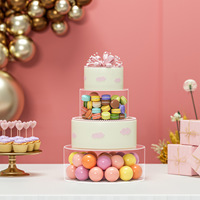 Support de Gâteau en Acrylique Fournisseur Direct Usine, Séparateur de Gâteau, Présentoir Étages pour Fête d'Anniversaire, Outils de Pâtisserie, Présentoir de Gâteau de Mariage