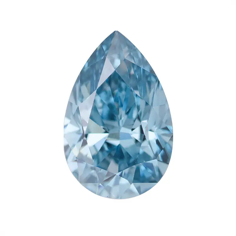 Venta al por mayor IGI Certificado 4 quilates VS1 Fancy Laboratory Diamonds Vivid Blue Pera CVD Diamantes sueltos cultivados en laboratorio