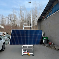 Guindaste Elétrico Compacto para Instalação de Painéis Solares em Janelas, Elevador de Cabo de Aço para Construção Civil