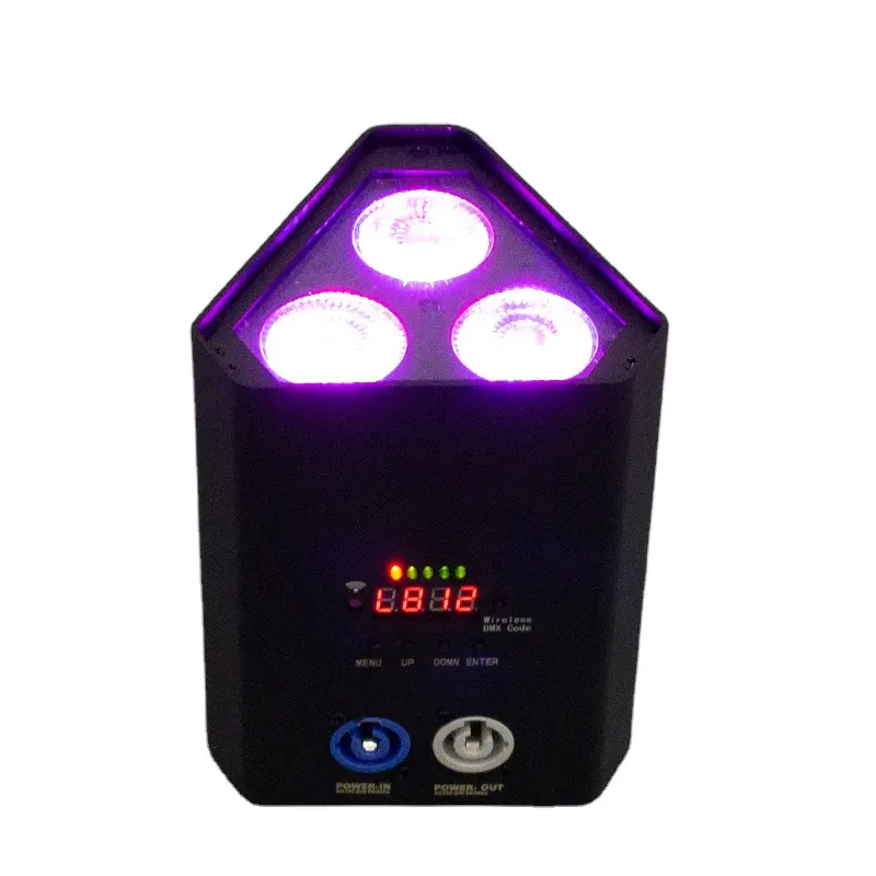 3pcs 18w Batterie sans fil Par Lights Rgbwa + uv Dmx/ir/app Control Battery Power Led Par Can Stage Light