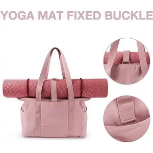 Sac fourre-tout pour femme OEM, fabriqué en usine BSCI, grand sac à bandoulière avec poignée supérieure et boucle pour tapis de yoga - Product Image 4