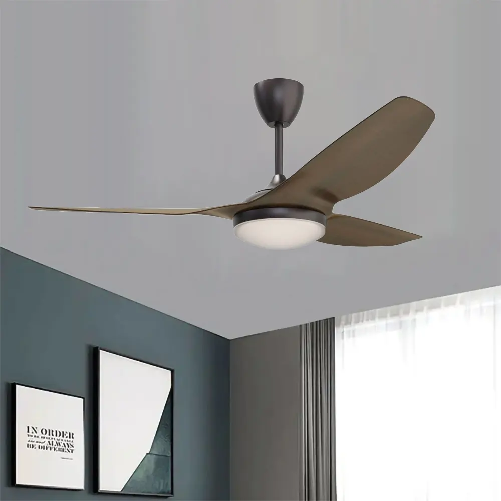 Noiseless Reversible DC Motor Quiet Timer Ceiling Fan Modern Indoor Led Ceiling fan Light For Bedroom