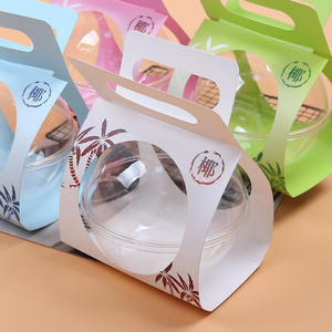 <span class=keywords><strong>Caja</strong></span> de Plástico Transparente Portátil para Alimentos al por Mayor con Asa de Papel Kraft Recubierto, <span class=keywords><strong>Tipo</strong></span> Carpeta con Relieve para Empaque de Mousse Kccb - Product Image 6